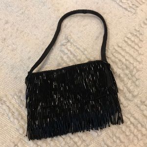 Bugle beaded cocktail purse